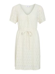 Kurzes Kleid mit Lochmuster und Bindeschleife