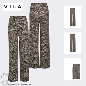 Leopardenmuster Hose mit weitem Bein und normaler Bund