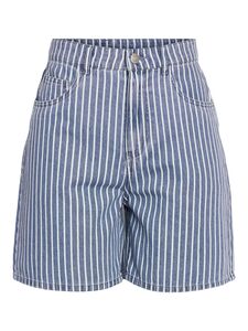 Gestreifte Shorts mit Knopf und Taschen