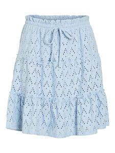 Broderie Anglaise Rock mit R�schen und Kordelzug