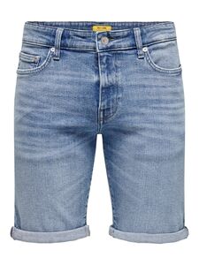 Jeansshorts mit Umschlag und Five-Pocket-Design
