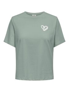 Legeres T-Shirt mit Rundhals und Schriftzug