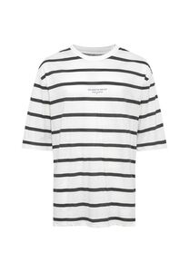 Gestreiftes T-Shirt mit Oversized-Passform und Rundhalsausschnitt