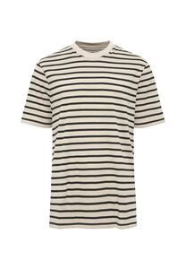 Gestreiftes T-Shirt mit Rundhals und Halb Arm 