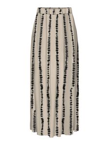 Maxirock mit abstraktem Muster und elastischem Bund