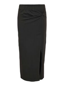 Eleganter Midirock mit Raffung und seitlichem Schlitz