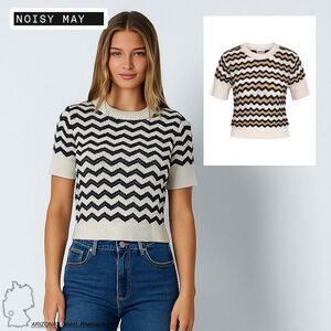 Strickshirt mit Retro-Zickzackdesign