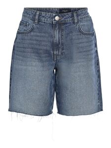 Bermuda Jeansshorts mit ausgefranstem Saum