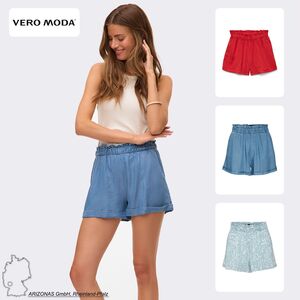 Elastischer Bund Denim Shorts mit Seitentaschen