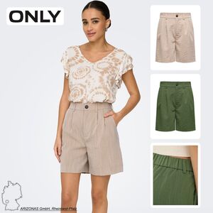 Legere Shorts mit elastischem Bund und Knopf