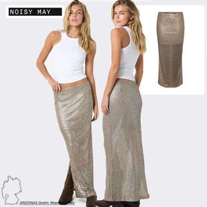 Paillettenbesetzter Midirock mit geradem Schnitt