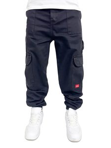 Worker Cargo Jeans mit Patches und Cut-Off Style