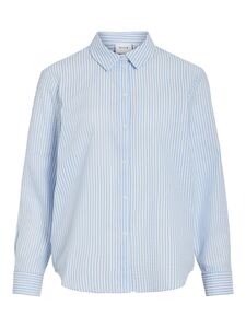 Gestreiftes Langarmhemd mit Knopfleiste und Kragen