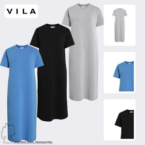 Elegantes Midi-T-Shirt-Kleid mit Rundhalsausschnitt