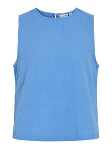 Bluse mit Rundhals �rmellos Leinenoptik 