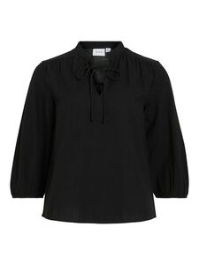 Bluse mit Stehkragen und Schn�rdetails 3/4-Arm