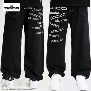 Baggy Denim Jeans mit Dada Logo Stickerei
