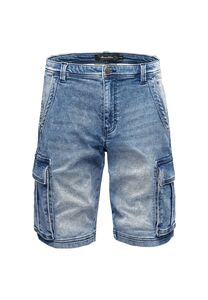 Cargoshorts aus Denim mit Waschung und Stretch A&S