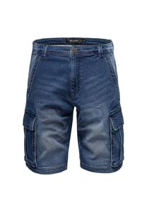 Cargoshorts aus Denim mit Waschung und Stretch A&S