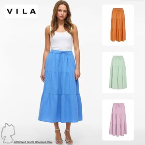 Maxirock mit elastischem Bund und R�schendetail