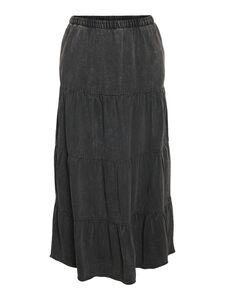 Langer Rock mit R�schen und Vintage Design