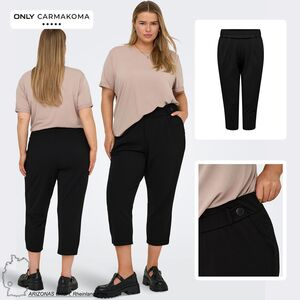 Elegante 3/4 Hose mit elastischem Bund und G�rtelschlaufen