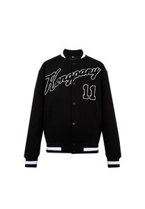 Unisex College Jacke mit Logo Stick und Applikationen