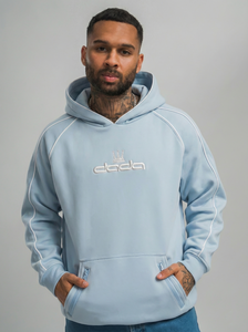 Hoodie mit Logo und Kontrastdetails Stickereien �rmeltasche