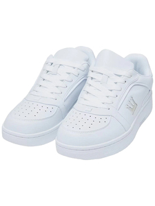 Retro Low Sneaker in Wei� mit veganem Obermaterial