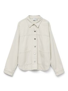 Lssige Oversized Hemdjacke in Jeansoptik