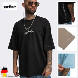 Oversize T Shirt mit Frontstickerei und Logo Stickerei