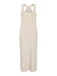 Geripptes Maxikleid mit Racerback und Knotendetail