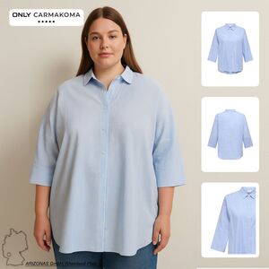 Gestreiftes Langarmhemd mit Button-Down-Kragen