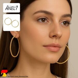 Creolen Ohrringe mit Struktur rund