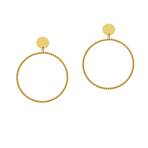 Runde Statement-Ohrringe im Seilstruktur Look