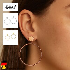 Runde Statement-Ohrringe im Seilstruktur Look