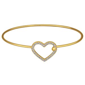 Herz Armreif aus Edelstahl