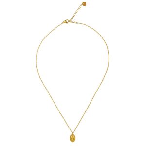 Halskette mit ovalem Anh�nger und Edelstahlkette