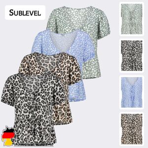 Blumentop mit Schn�rung, Kurzarm Offen