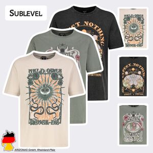 Retro T-Shirt mit Spirituellem Print Boho Style