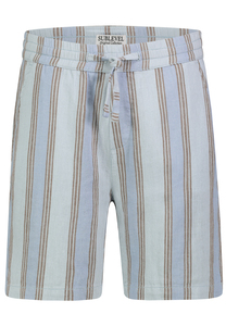 Legere Kurze Leinen Hose Streifen Design