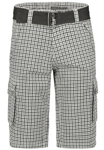 Karierte Capri Cargo-Shorts mit G�rtel