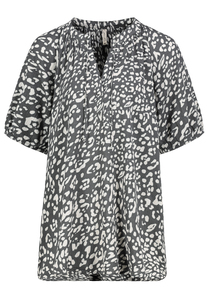 Leo Bluse mit Allover-Print und V-Neck Viskose