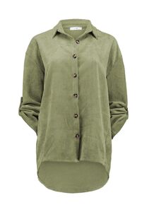 Cord Blusen Hemd mit Knopfleiste und �rmelriegeln 