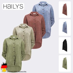 Cord Blusen Hemd mit Knopfleiste und �rmelriegeln 