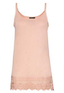 Spaghetti Kleid-Top mit H�kelsaumdetails