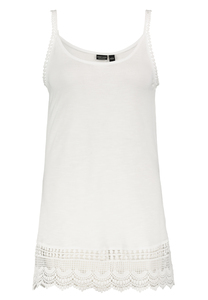 Spaghetti Kleid-Top mit H�kelsaumdetails