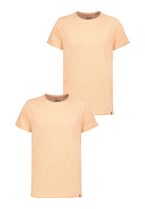 T-Shirt 2er Set mit Rundhals und Rollkante