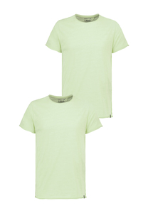 T-Shirt 2er Set mit Rundhals und Rollkante