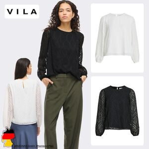 Edle Langarm Bluse mit transparenten �rmeln